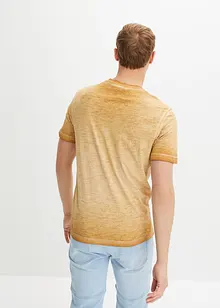 Henley shirt van biologisch katoen in washed out look, bonprix