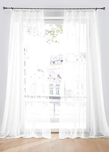 Transparante gordijnen (2 stuks) effen, bonprix