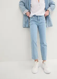 Cropped mid waist jeans, straight, bonprix