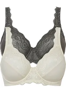 Beugel bh met sierlijk kant (set van 2), bonprix