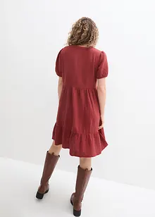 Oversized katoenen jurk van mousseline, bonprix