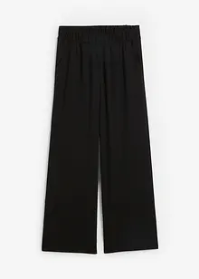 Wijde broek van gestructureerde jersey, high waist, bonprix