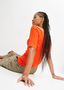 Carmen-shirt van een viscose mix, bonprix