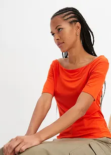 Carmen-shirt van een viscose mix, bonprix