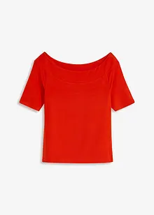 Carmen-shirt van een viscose mix, bonprix