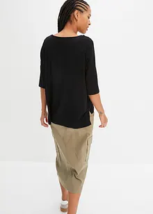 Boxy shirt in een zachte viscosemix, bonprix