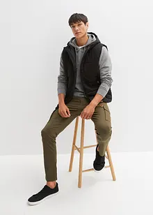 Bodywarmer met capuchon en imitatieleer, bonprix