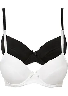Push up bh met beugels en biologisch katoen (set van 2), bonprix