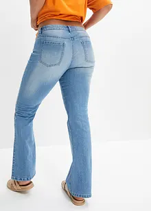 Flared jeans mid waist, stretch, bonprix