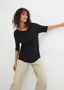 Longshirt van zachte viscose (set van 2), bonprix