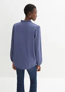 Mousseline blouse met kant, bonprix