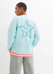 Sweater met kleurrijke mouwboorden, bonprix