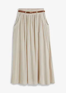 Maxi rok met riem (2-dlg. set), bonprix