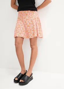 Korte high waist broekrok met print en comfortband, bonprix