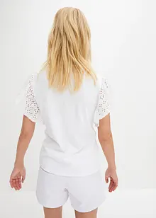 Shirt met broderie anglaise, bonprix