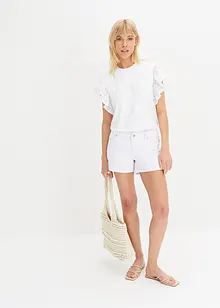 Shirt met broderie anglaise, bonprix
