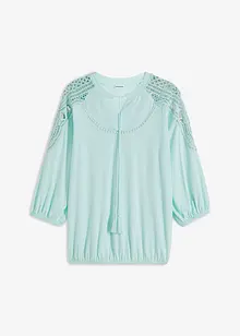 Oversized shirt met gehaakte kant, BODYFLIRT