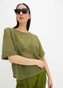 Oversized shirt met structuur, bonprix