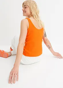Geribde top van biologisch katoen (set van 2), bonprix