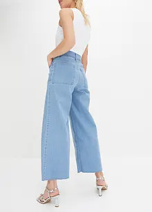 Wide leg jeans met high waist, cropped, bonprix