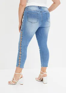 Skinny jeans met parels, bonprix