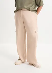 Cargo broek met linnen, bonprix