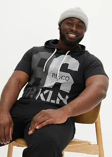 T-shirt met capuchon van dikke stof, bonprix