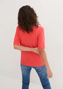 Shirt met boothals, halflange mouw, bonprix
