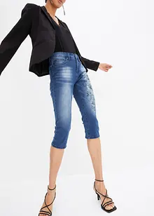 Capri jeans met vlinderprint, bonprix