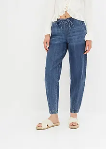 Barrel jeans met mid waist en comfortband, bonprix