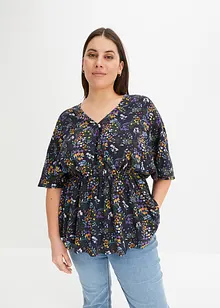 Gedessineerde blouse van viscose, bonprix