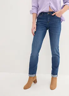 Stretch jeans mid waist, straight, bonprix