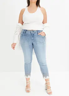 Skinny jeans met kant, bonprix