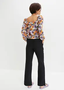 High waist broek van een linnen-viscosemix, bonprix