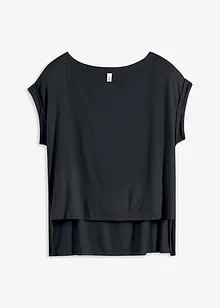 Oversized shirt van vloeiende viscose, bonprix