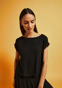 Oversized shirt van vloeiende viscose, bonprix