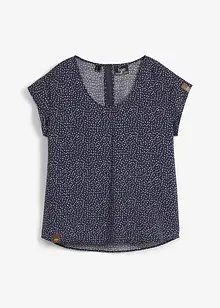 Gedessineerde blouse, korte mouw, bonprix