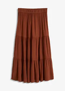 Crinkle midi rok van viscose, bonprix