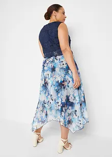 Chiffon jurk met kant, bonprix