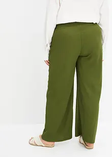 Jersey-crêpe broek met hoge band, bonprix
