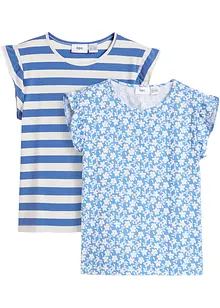 Meisjes shirt met biologisch katoen (set van 2), bonprix