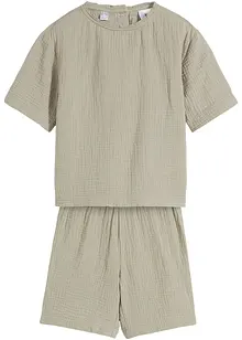 Jongens mousseline overhemd en short (2-dlg. set), bpc bonprix collection