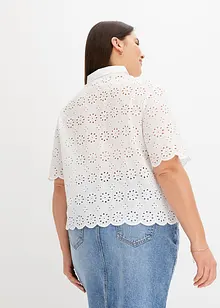 Blouse met broderie anglaise, bonprix