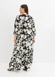 Gedessineerde maxi jurk van vloeiende viscose, bonprix