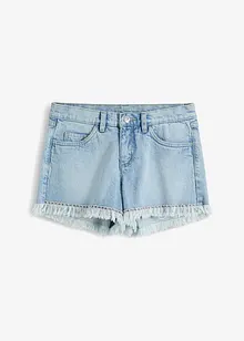 Jeans short met franjes en stras, BODYFLIRT