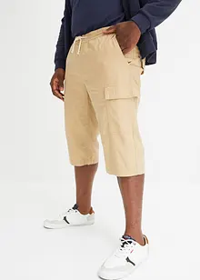 Cargo instapbermuda met linnen, regular fit, bonprix