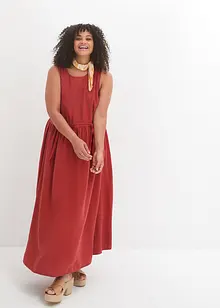Maxi jurk in een lichte linnen-viscosemix, bonprix