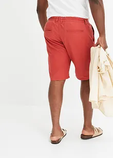 Chino bermuda met linnen en strikkoordje, regular fit, bpc bonprix collection