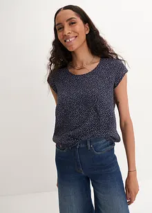 Gedessineerde blouse, korte mouw, bonprix
