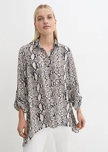 Lange blouse met puntige onderrand, bonprix